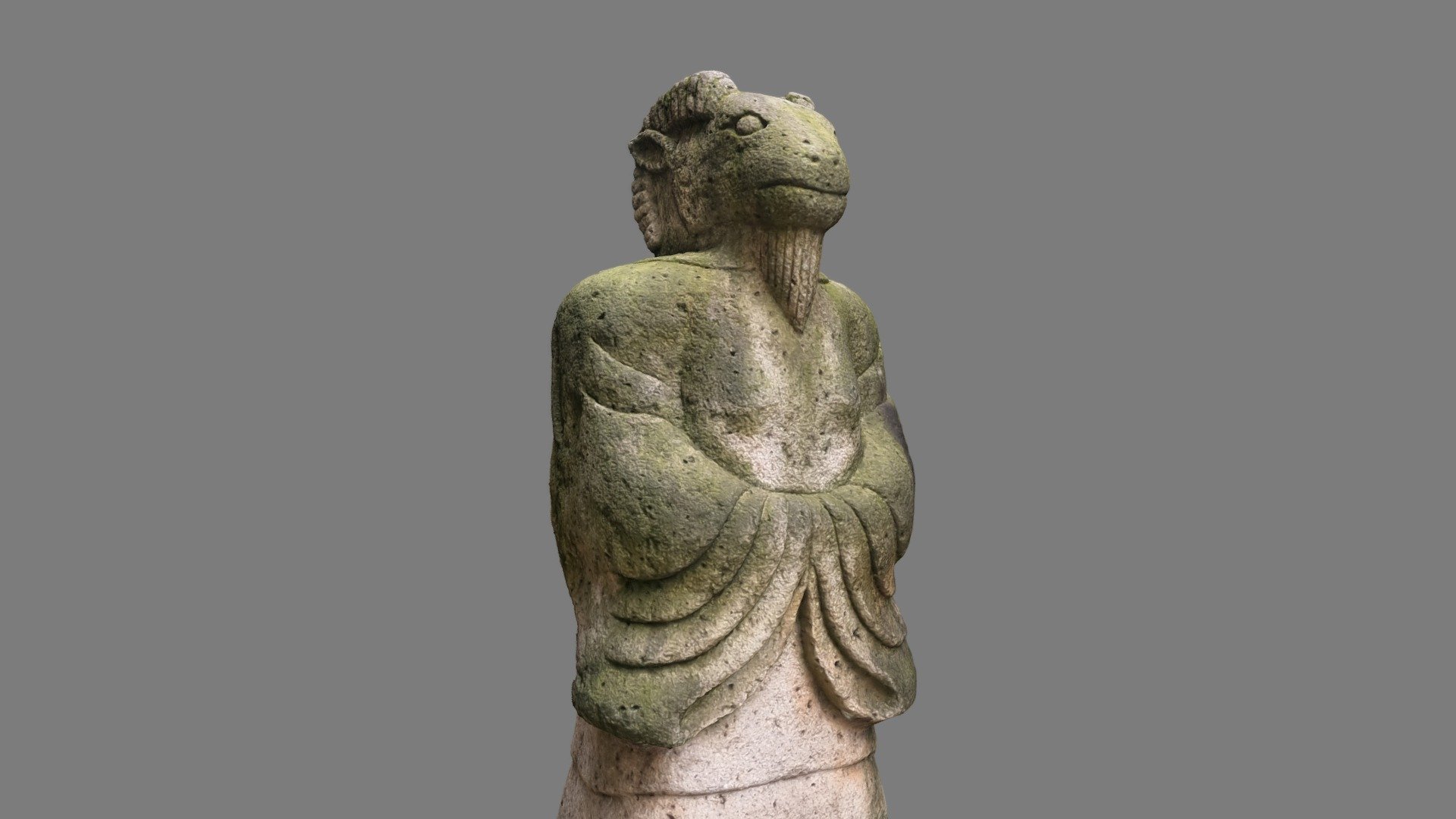 Stone Sculpture Goat 01