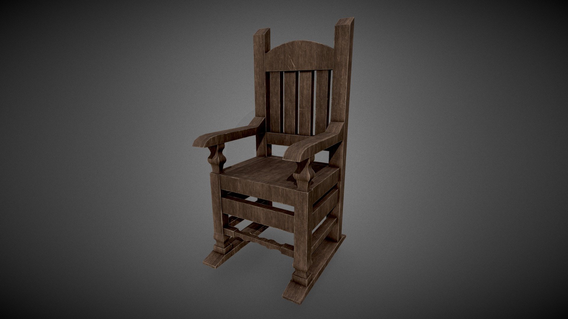 Medieval/Fantasy Wooden Chair