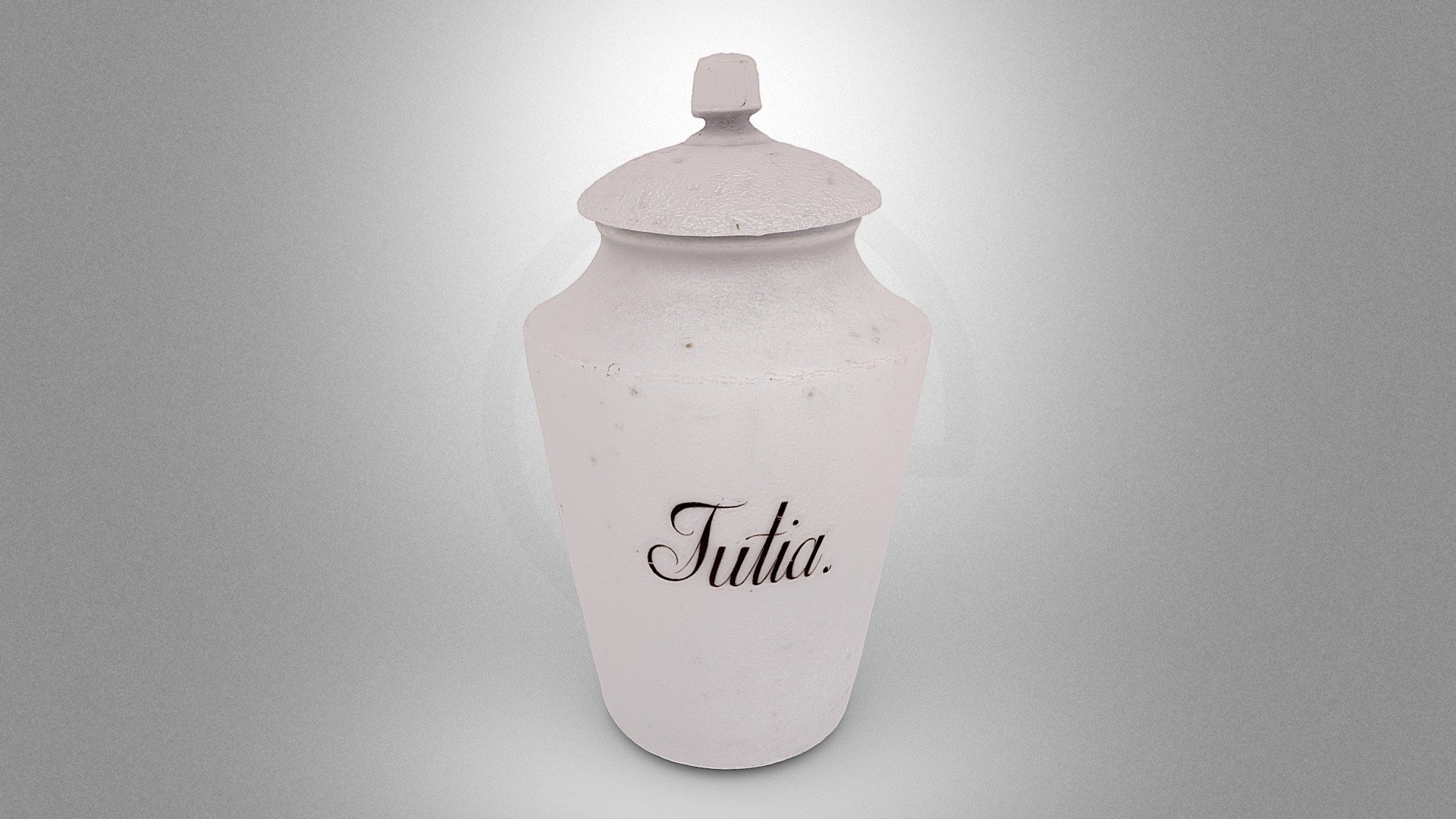 Pharmacy vessel for Tutia praeparata
