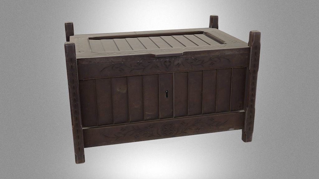 Casket in the shape of a “sąsiek” (corn chest)
