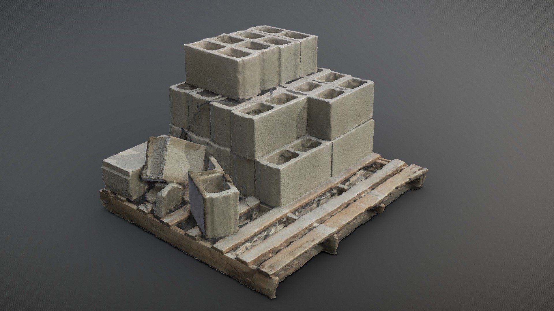 Construction Pallet - Photoscan (Optimized)