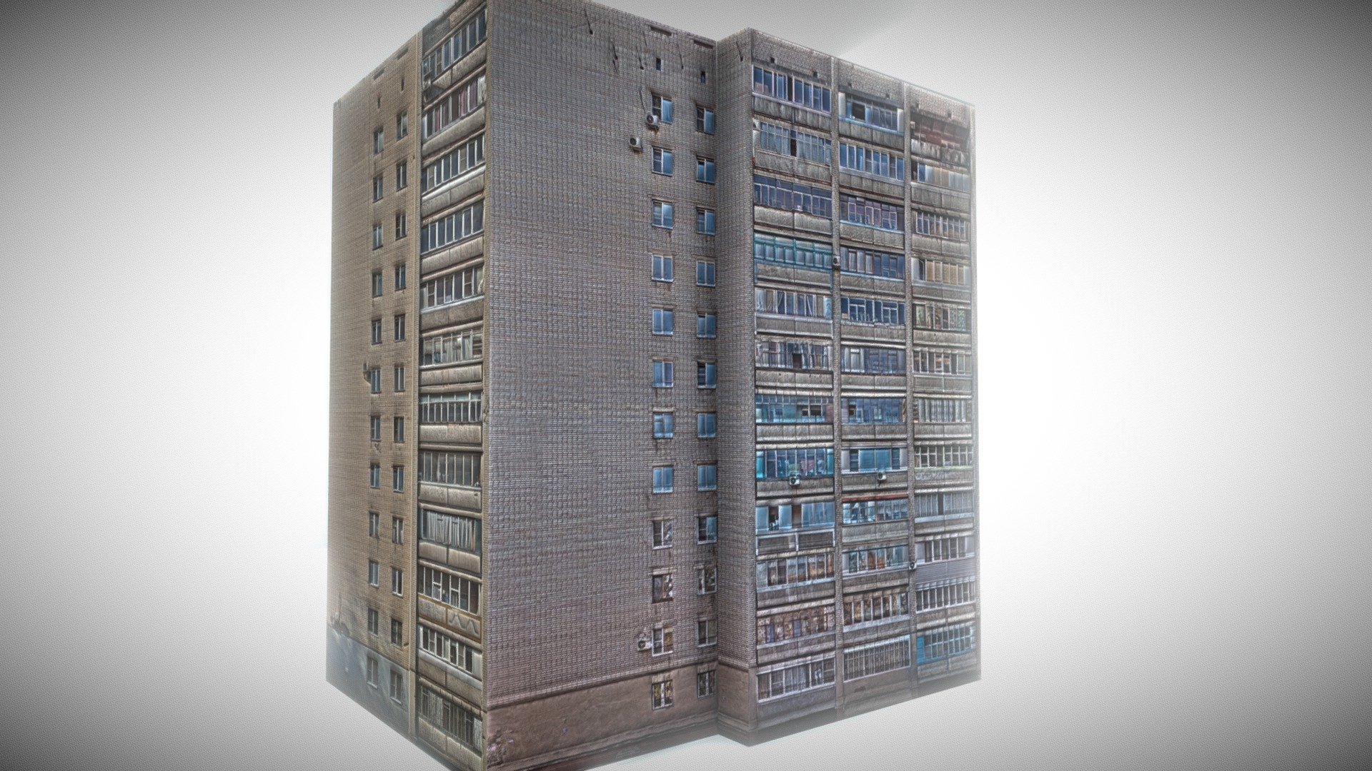 Russian Building 4k texture low-poly game model