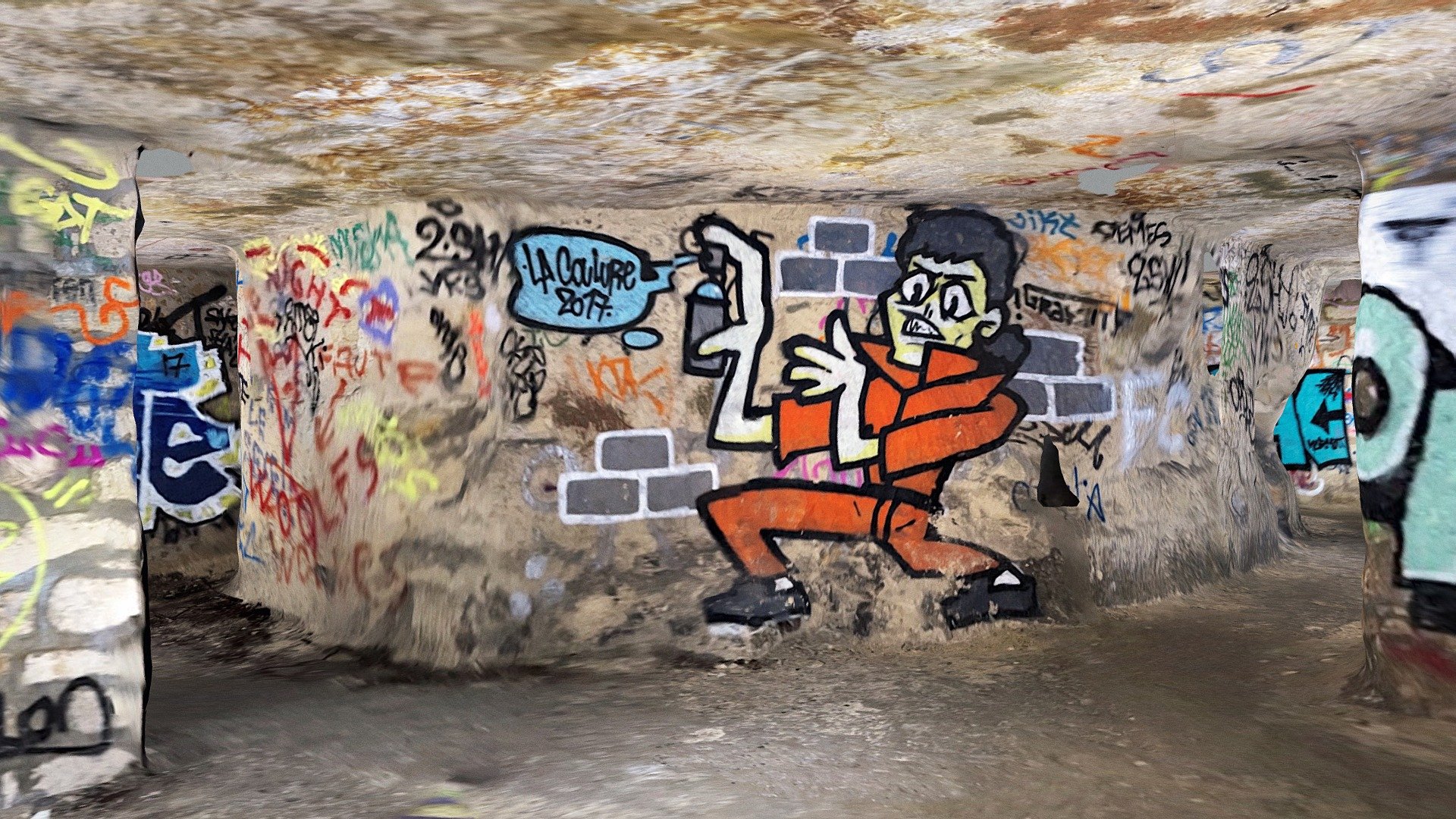 Paris catacombs - "Michael Jackson"