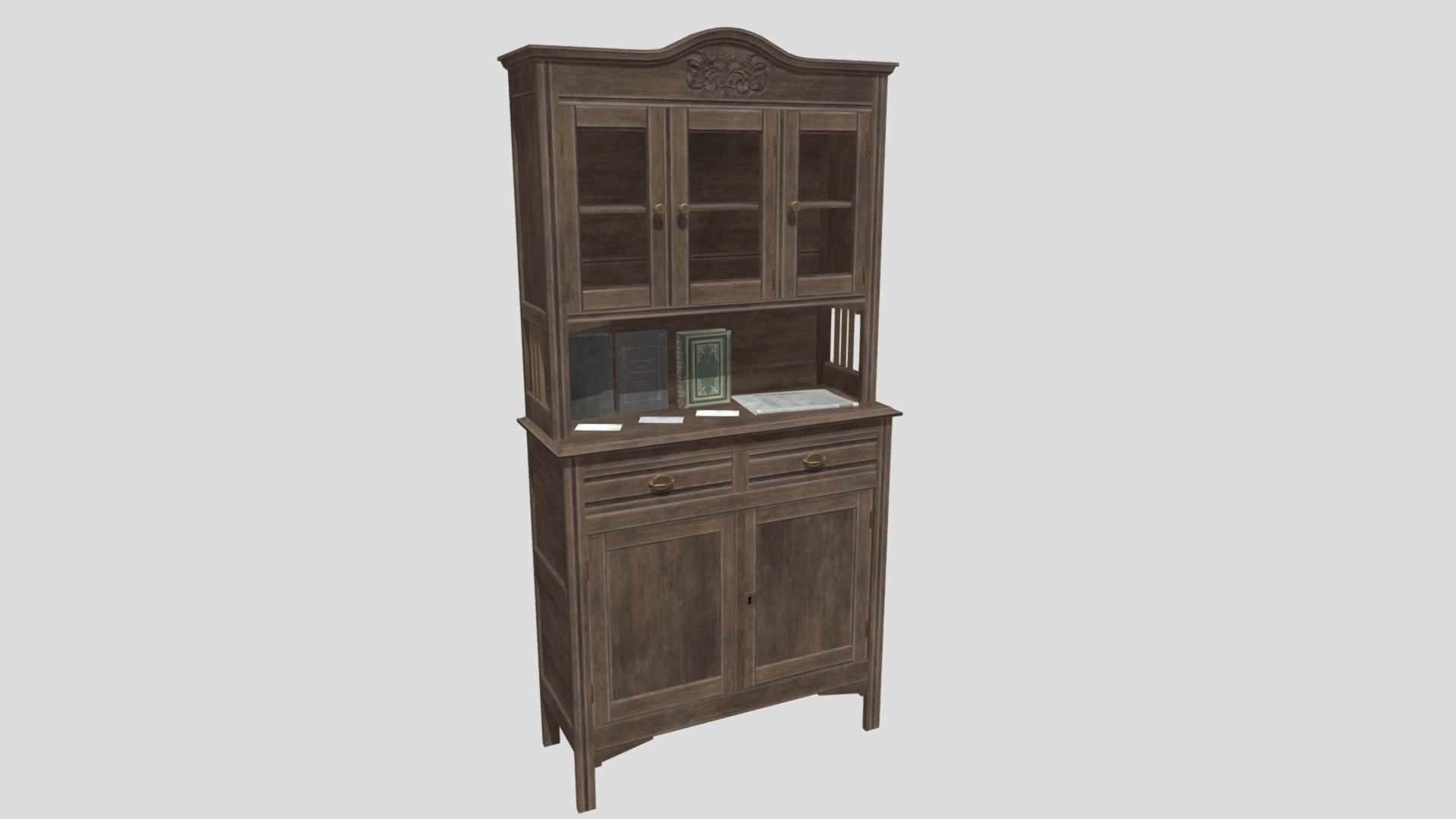 Old Bookshelf Low poly