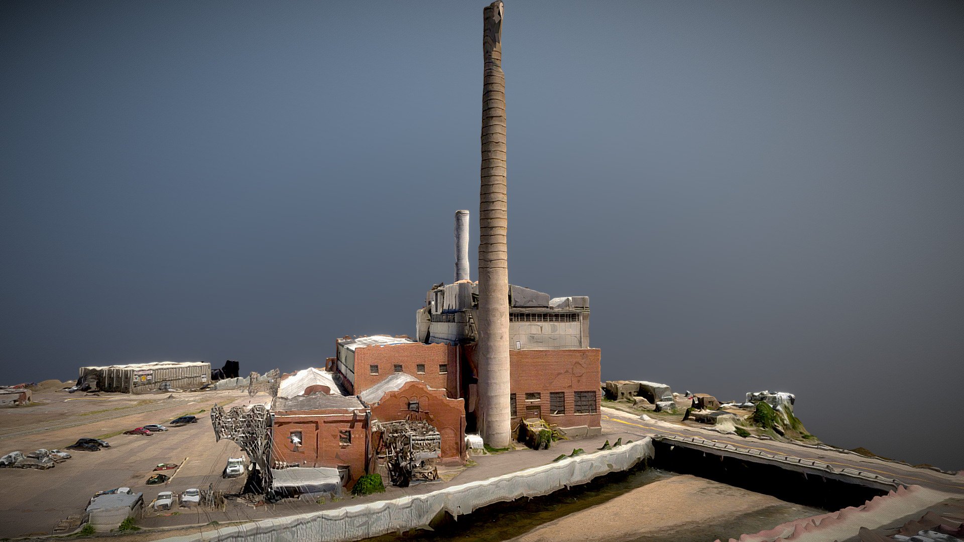 Old Place with smoke stacks
