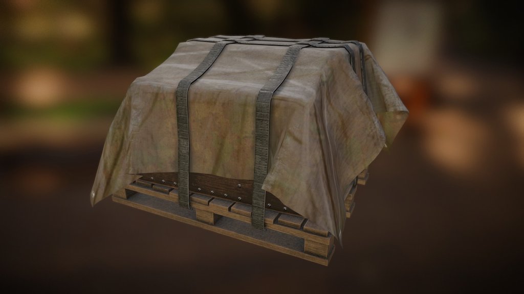 Old and dusty multi-crate storage