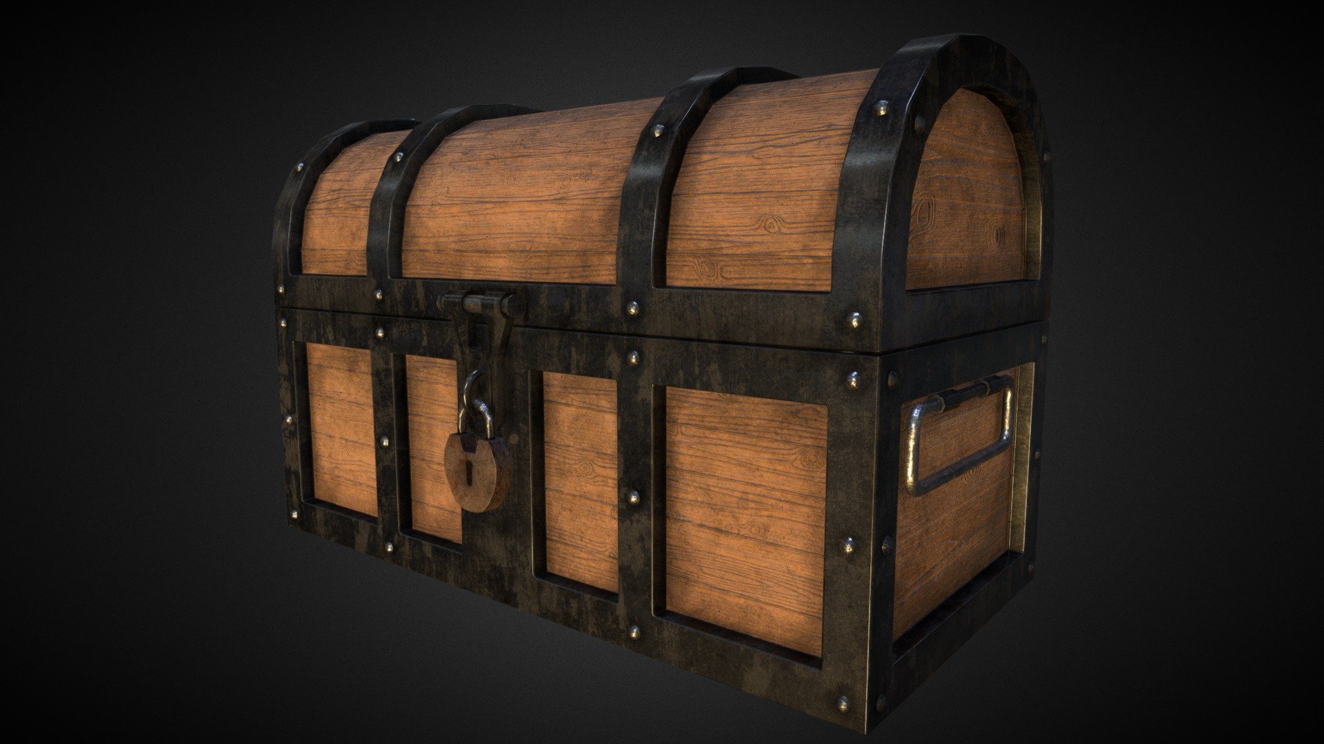 The Medieval Chest gameready lowpoly
