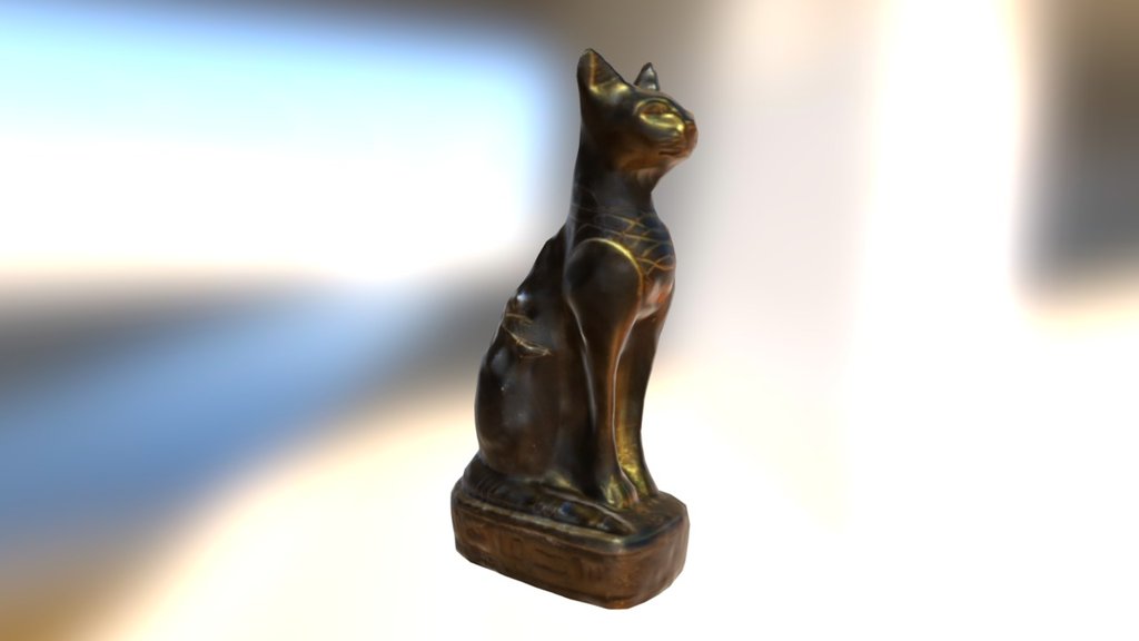 Egyptian sculpture cat photogrammetry