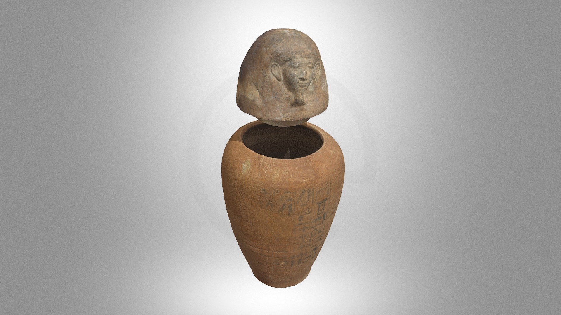 Canopic jar with a lid