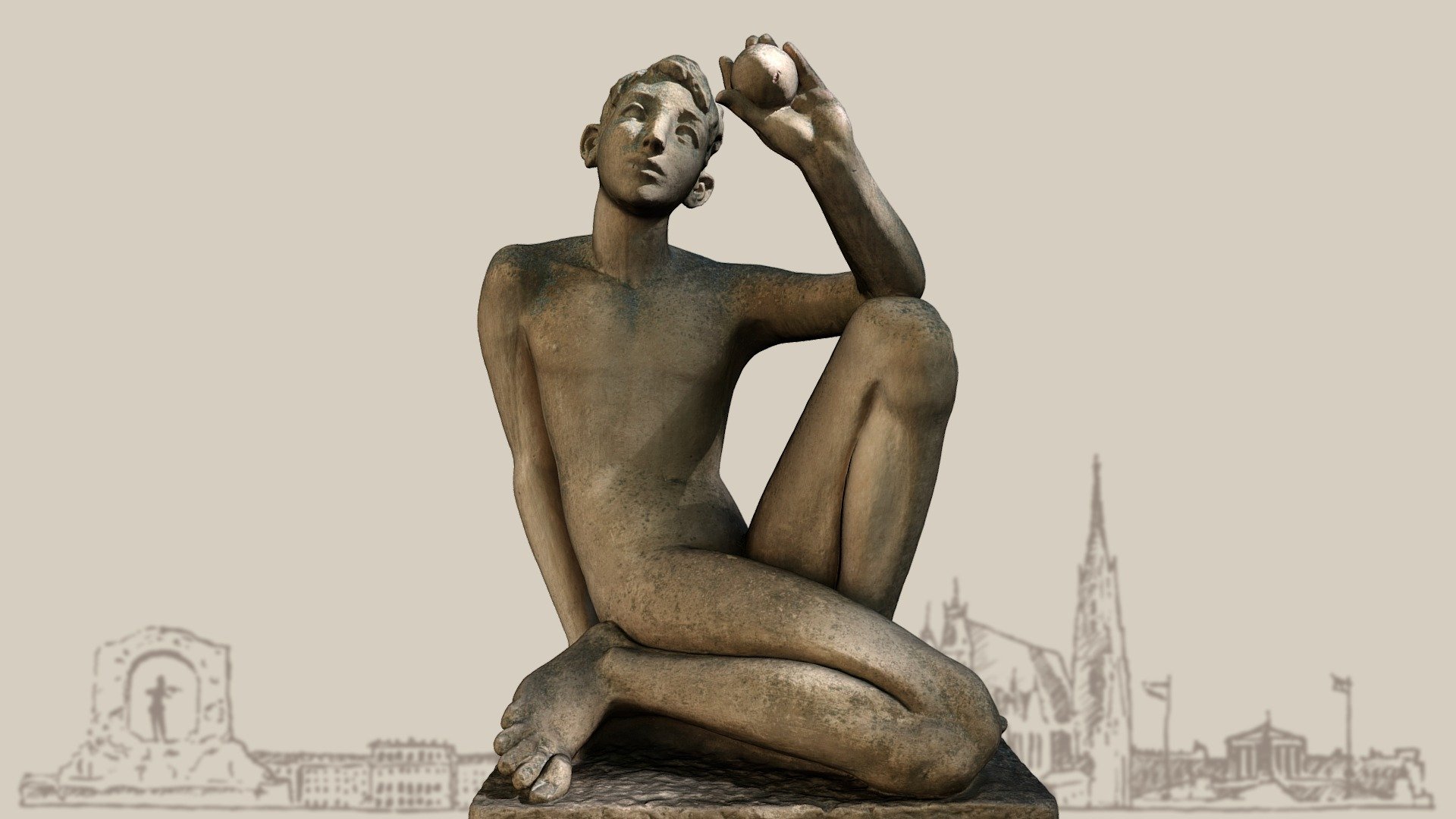 Knabe mit Ball