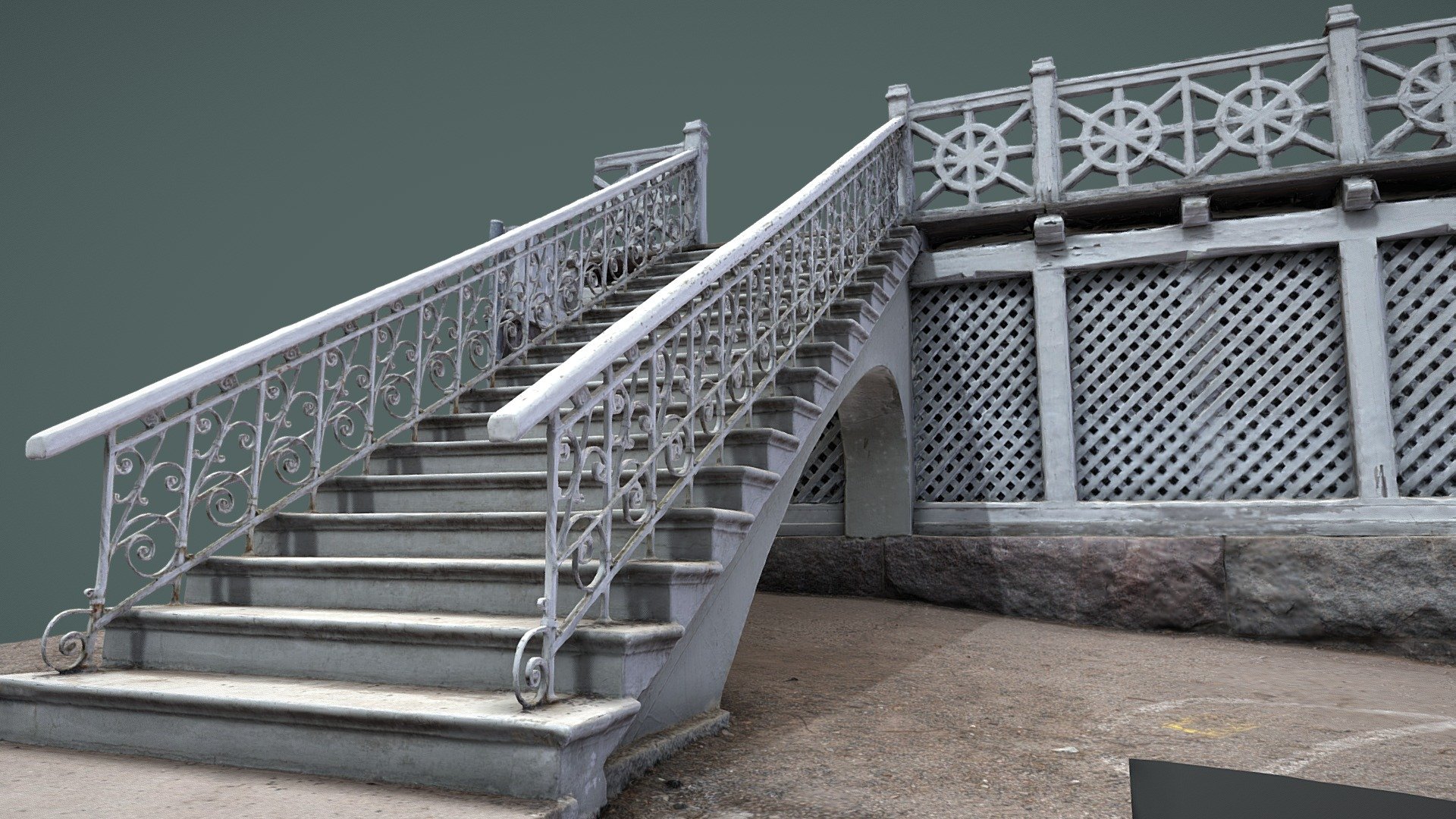 Ristikallio school stairs in Littoinen, Finland