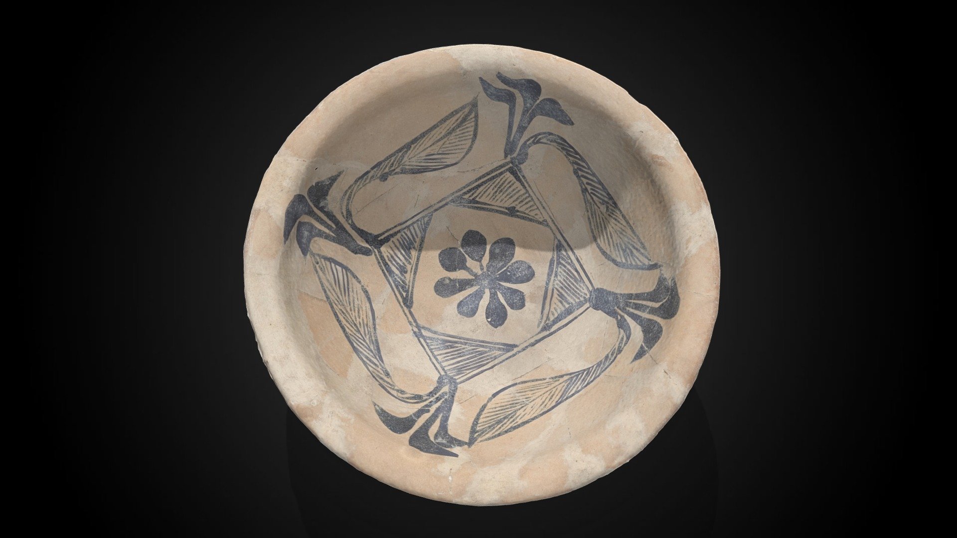 Samarra ware bowl, 9th C CE