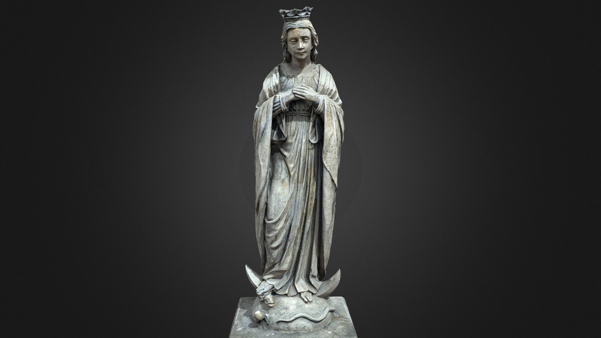 Stone statue of the Virgin Mary