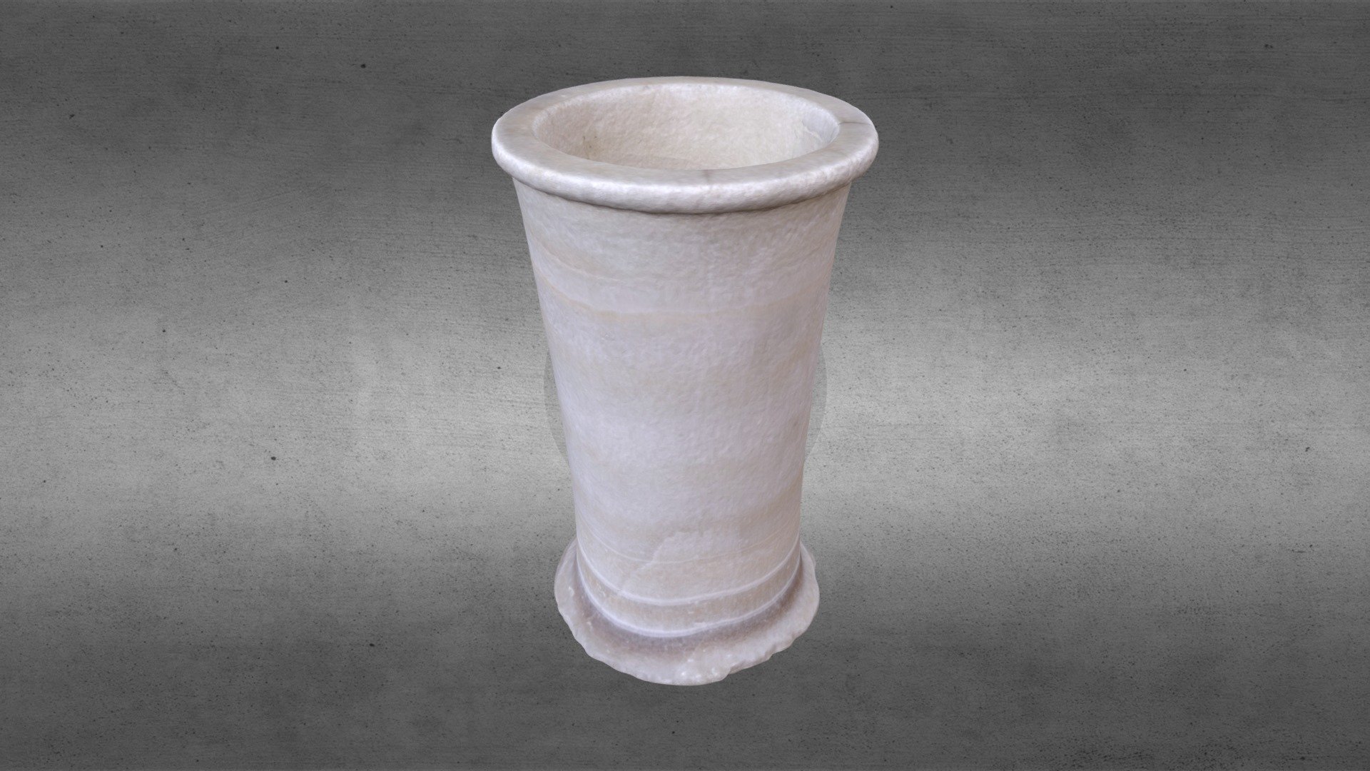 Egyptian Travertine, Cylindrical Jar