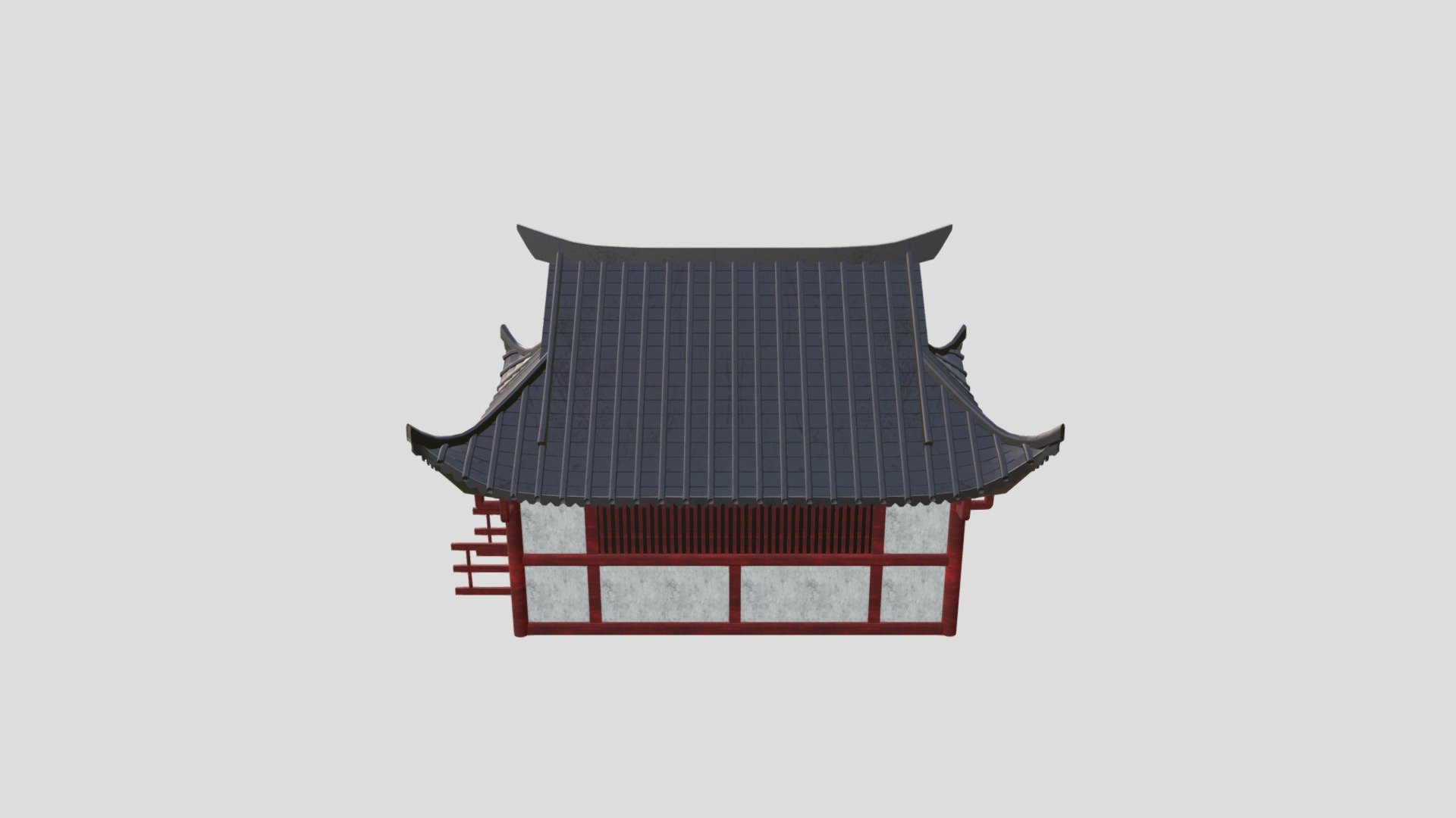 Traditional Japanese House (Red)