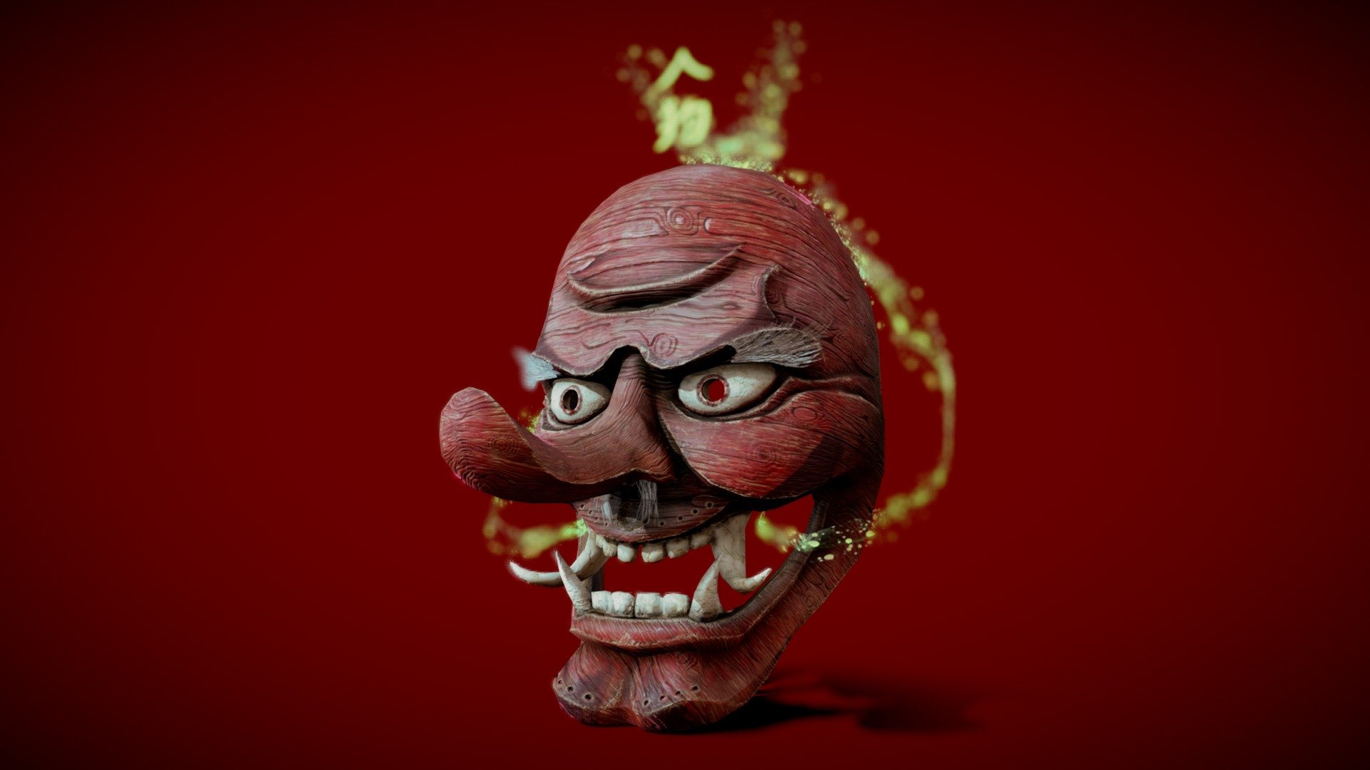 Japanese demon mask