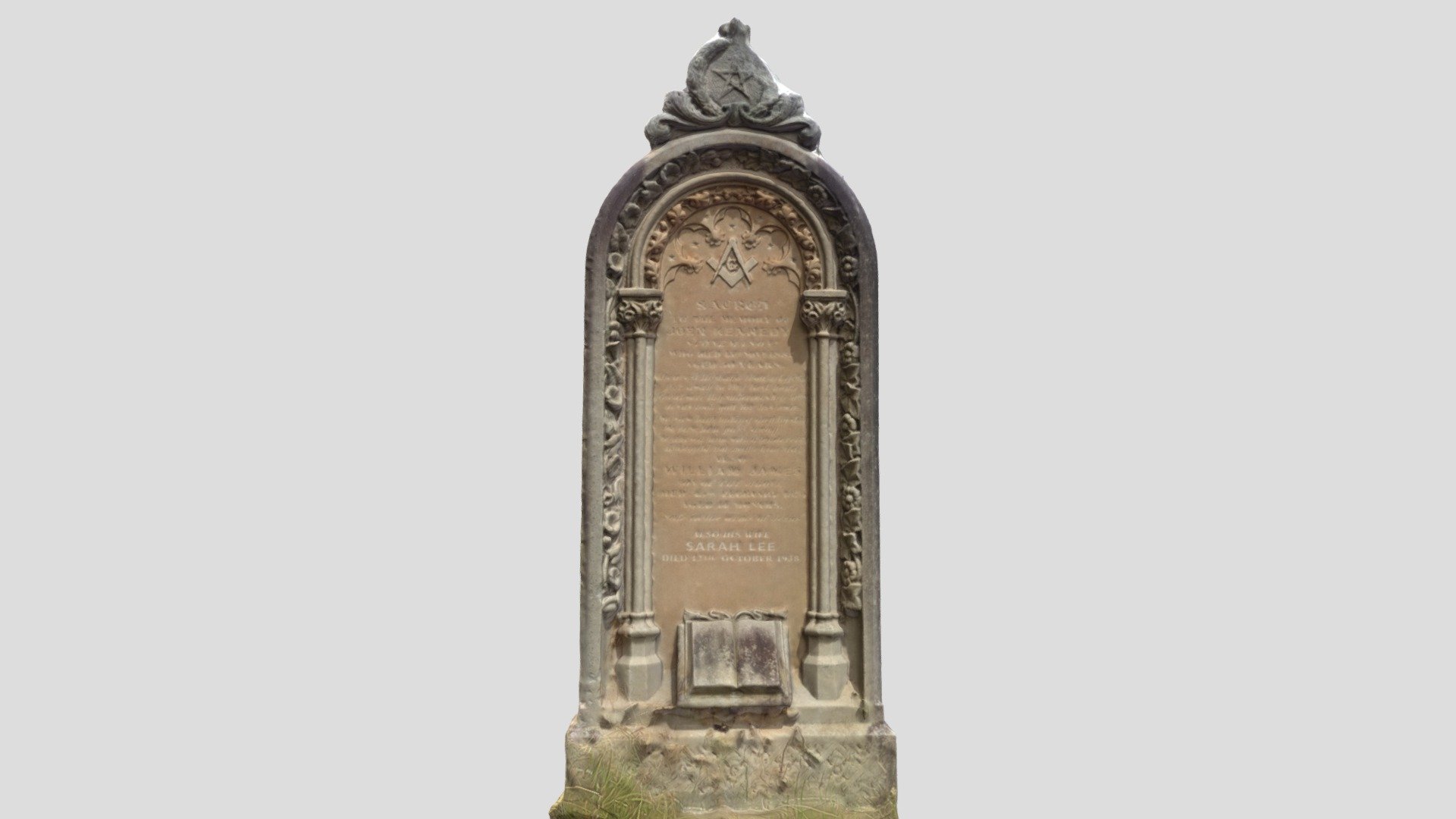 Carved headstone - Rookwood Cemetery  Sydney.