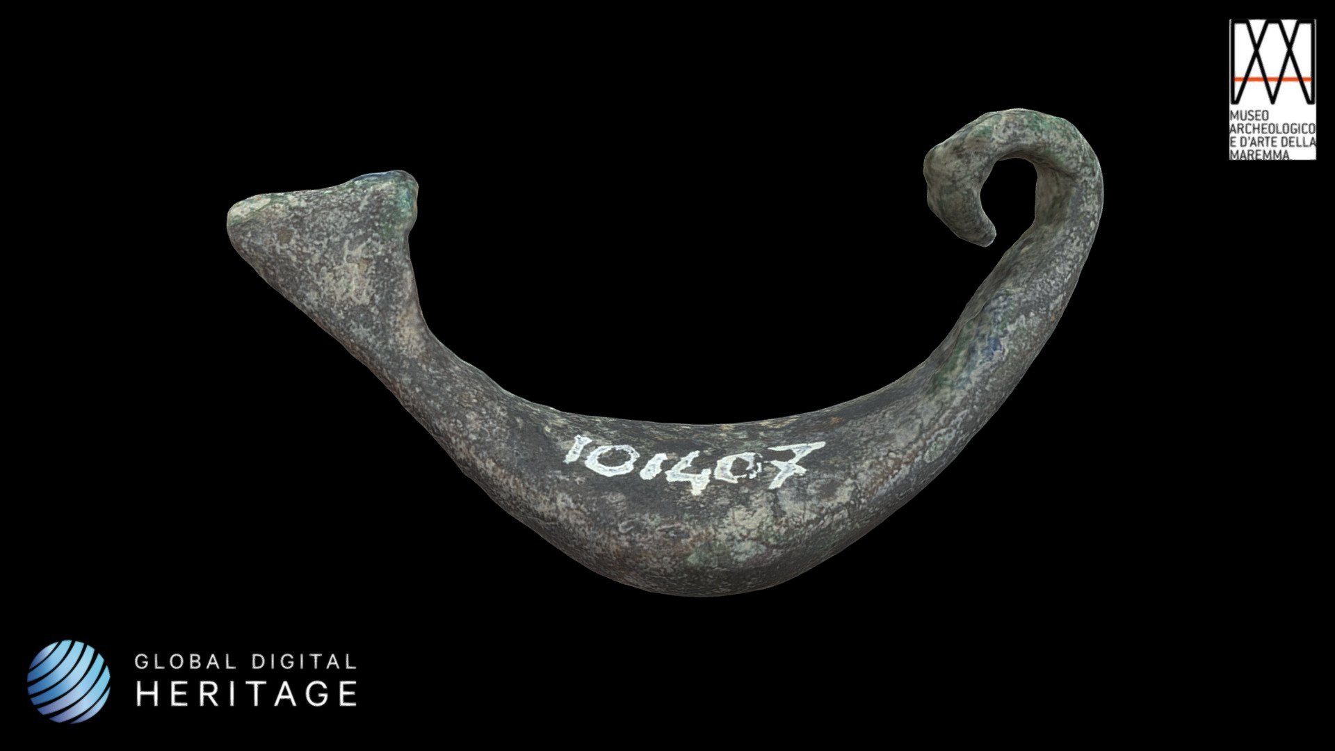Bronze leech-shaped fibula