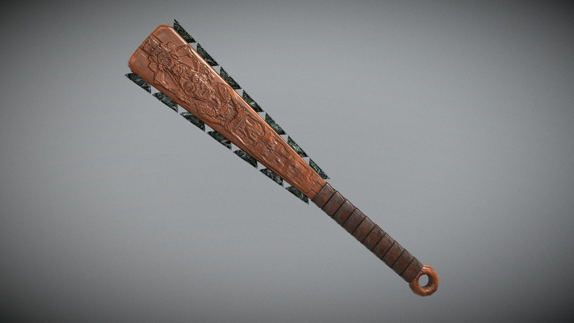 Aztec Maquahuitl Stone Sword
