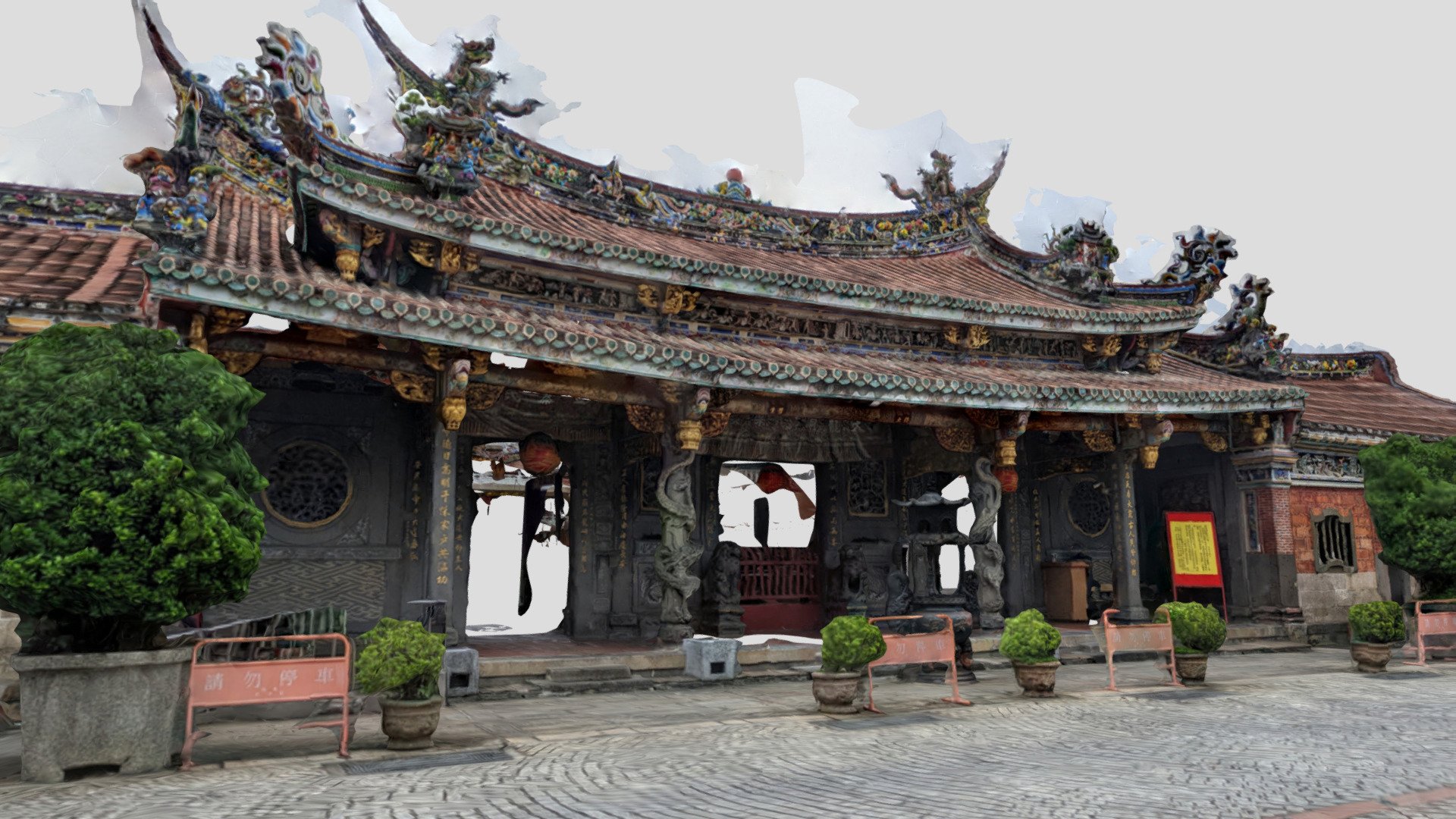 大龍峒保安宮 (外側) Dalongdong Baoan Temple (exterior)