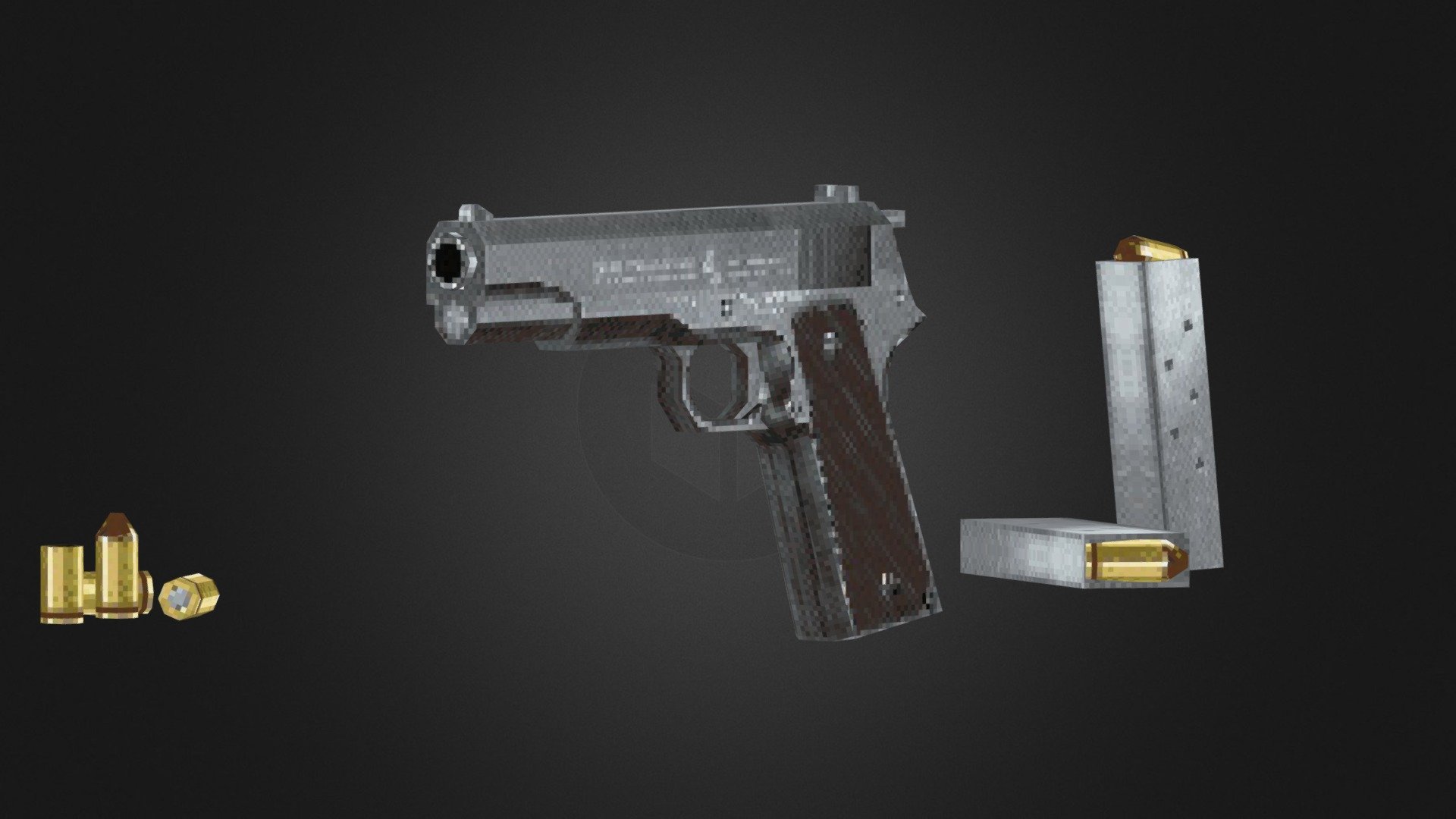 LOWPOLY - COLT M1911 - PS1 / PSX STYLE