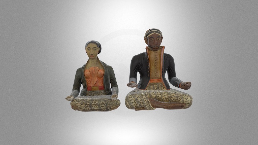 Sculptures of young couple from Indonesia