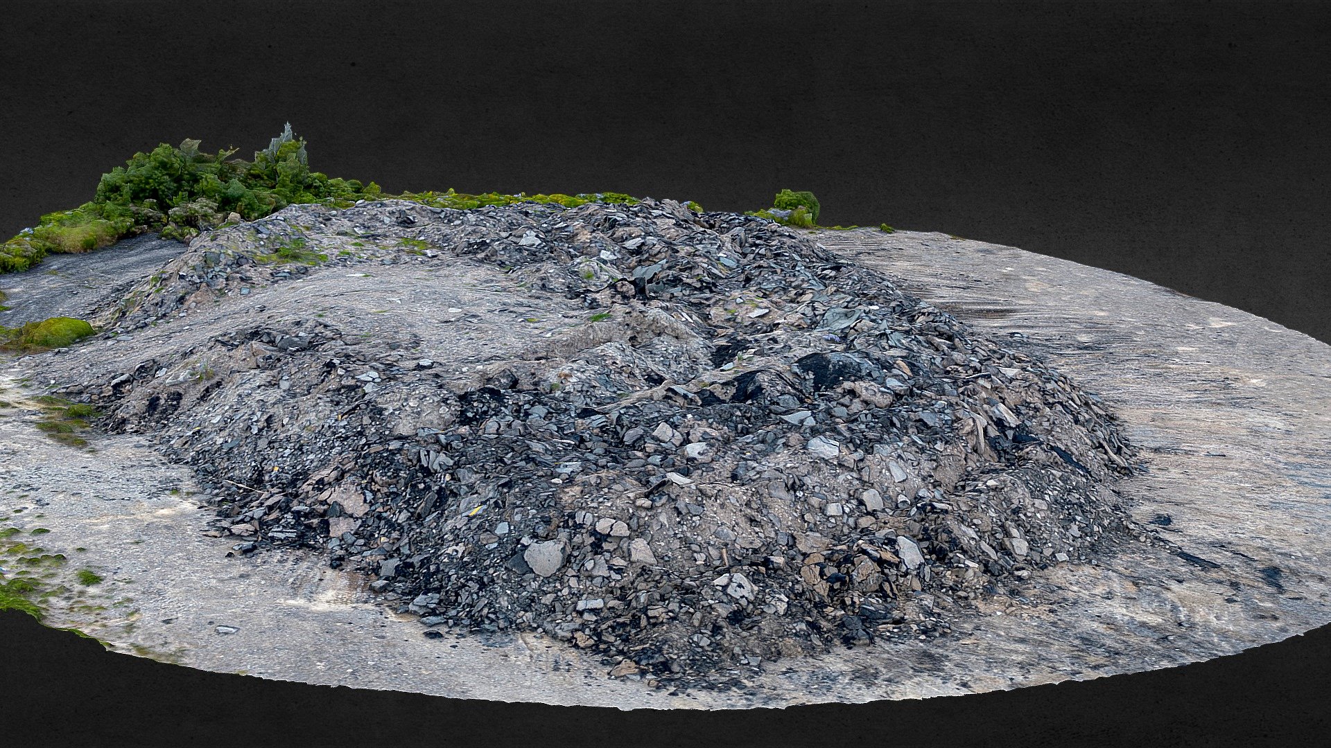 Rocks, Crushed Cement, Broken Bricks Dump