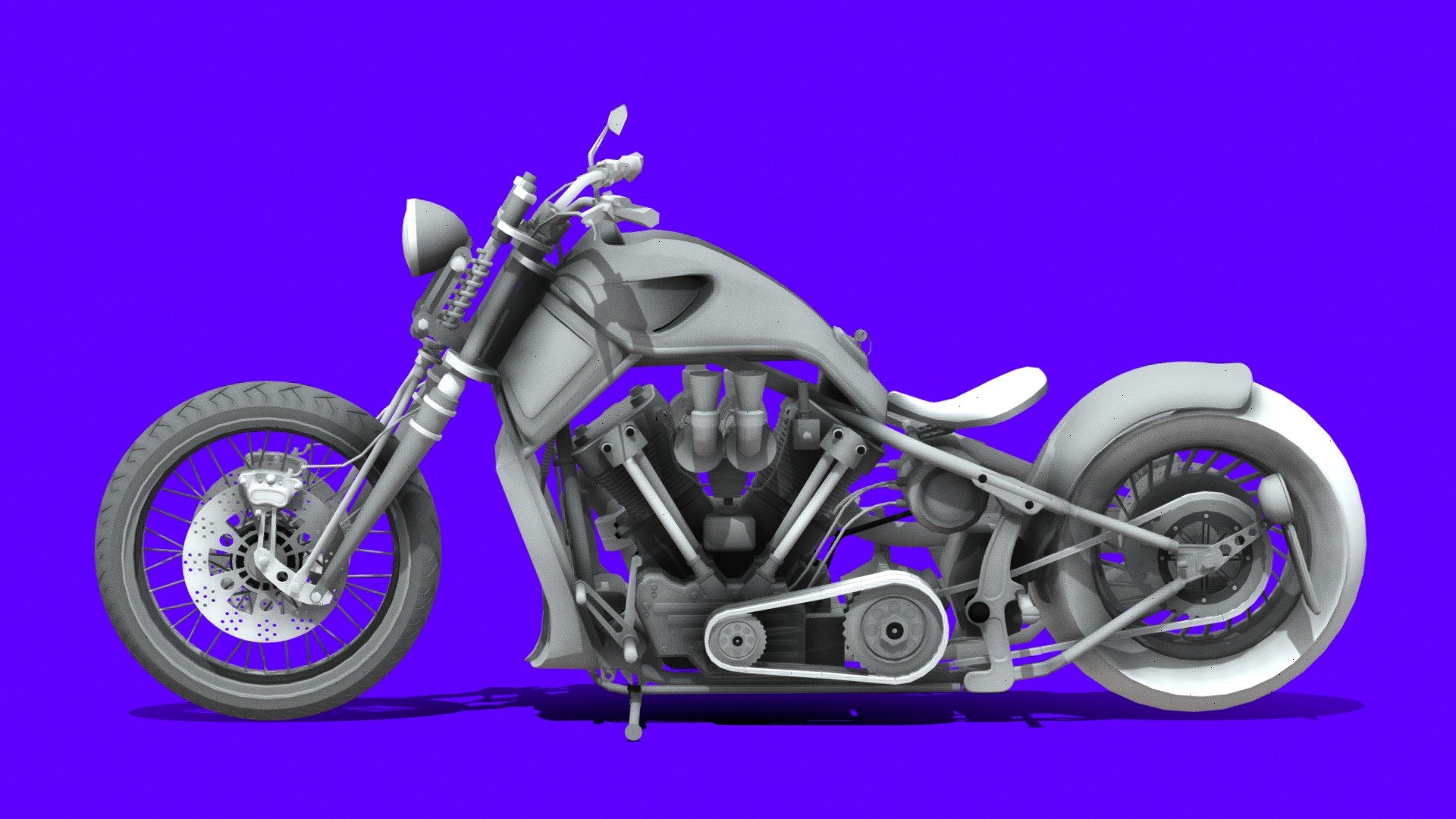 Chopper 3D model  Fbx Format
