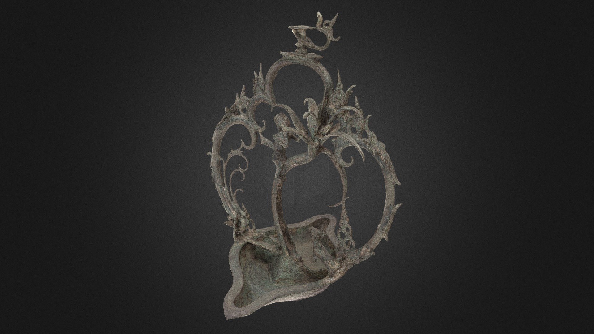 "Tree of Heaven" hanging oil lamp