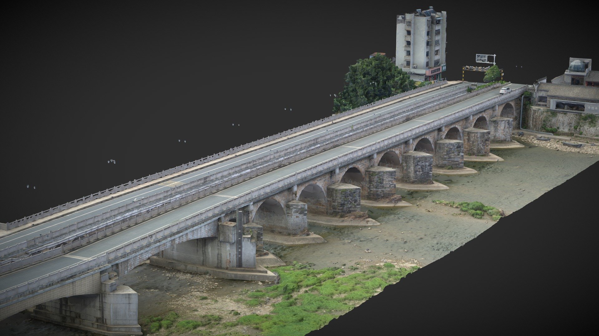 Old Bridge and riverbank