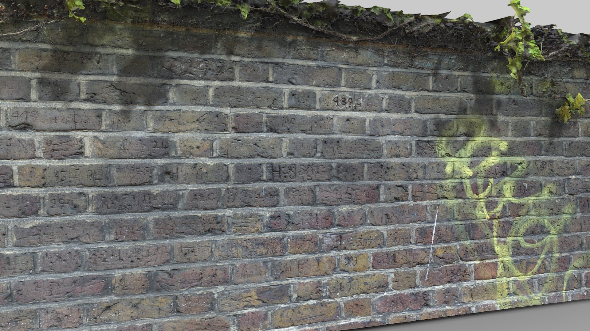 Myddelton Passage Brick Graffiti