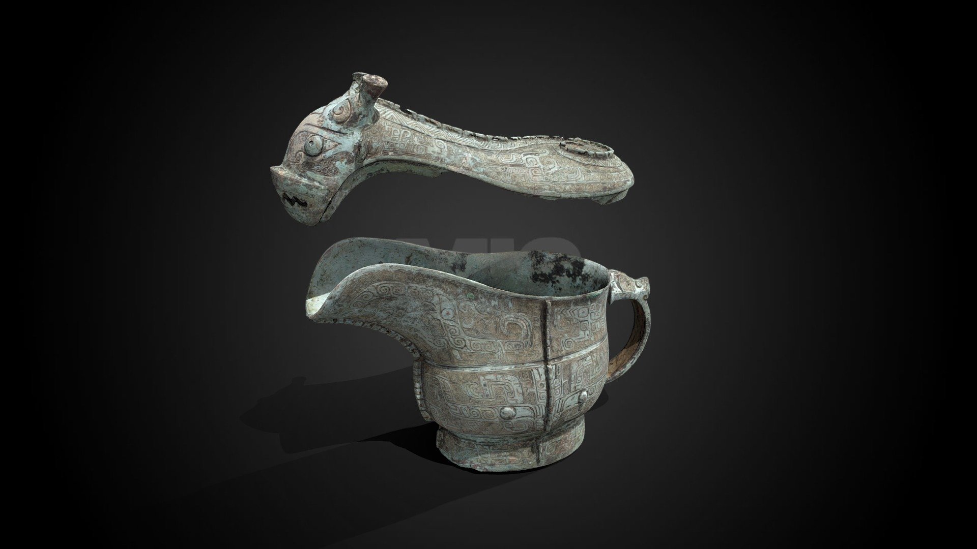 Annotated gong wine vessel, late 13th c BCE