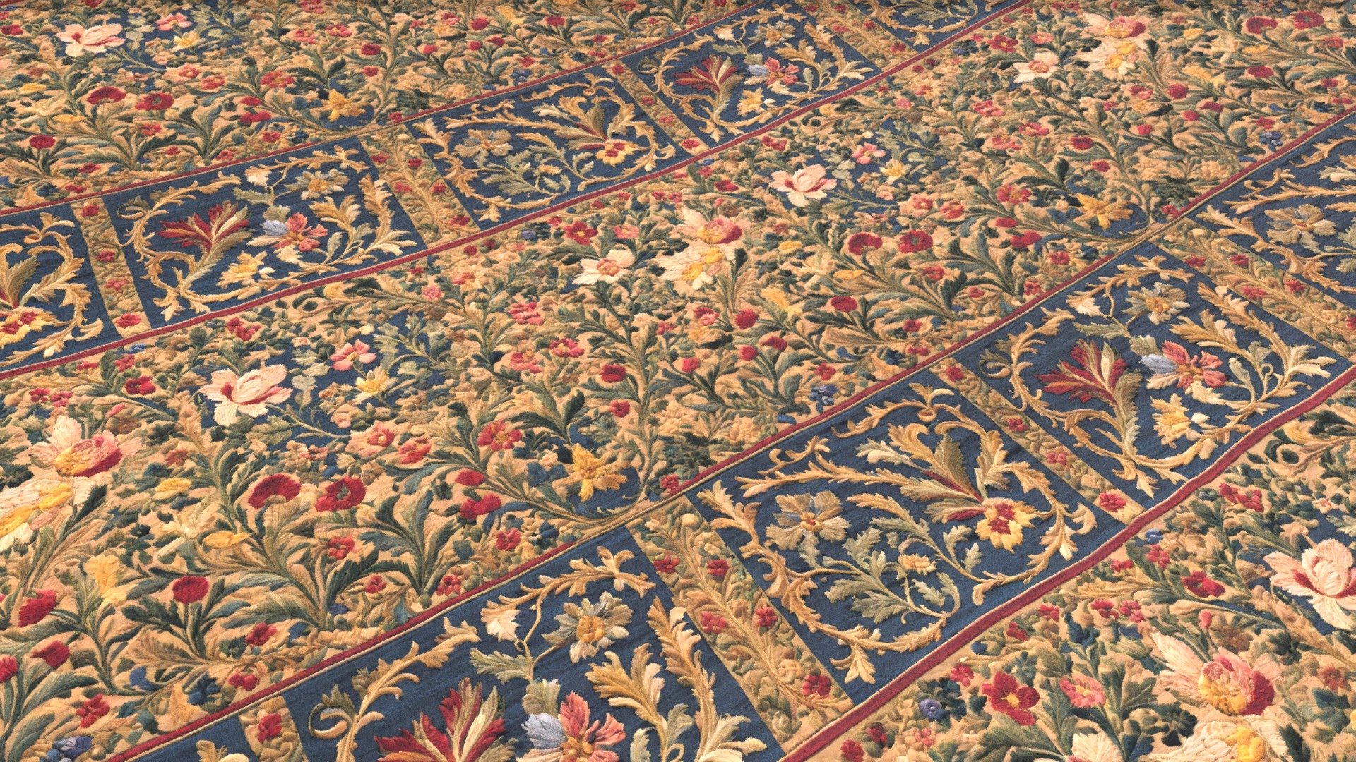 Medieval fabric texture embroidered
