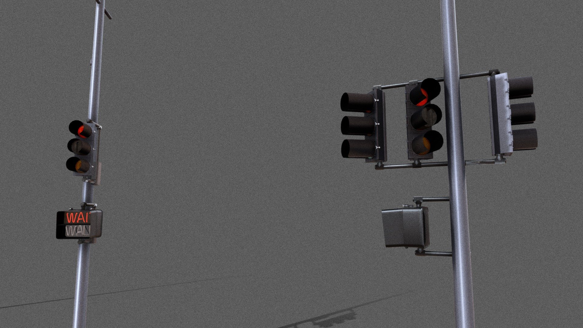 Vintage San Diego RRY Traffic Light posts